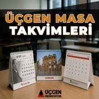 Promosyon Üçgen Masa Takvimleri: Masaüstü İçin Kalıcı Marka Hatırlatıcısı