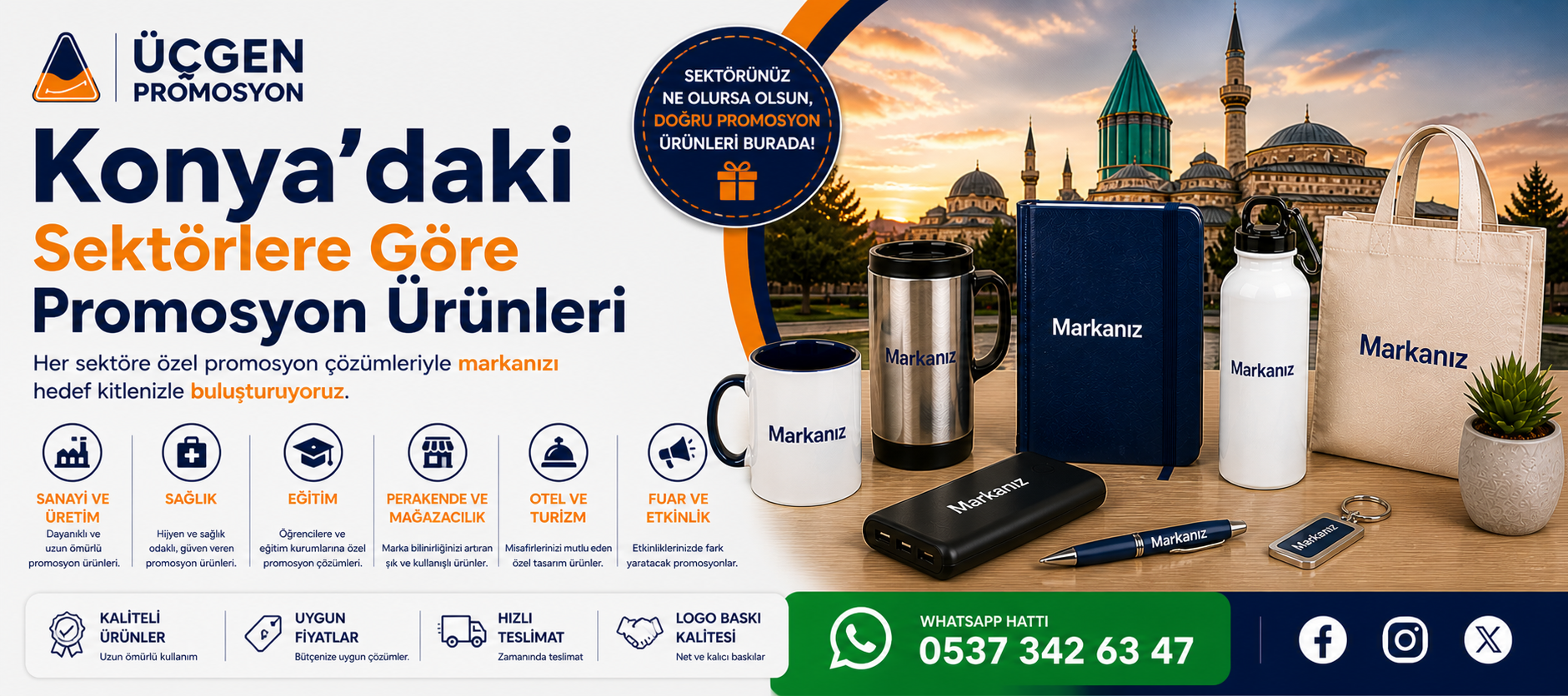 Konyadaki Sektörlere Göre Promosyon Ürünleri