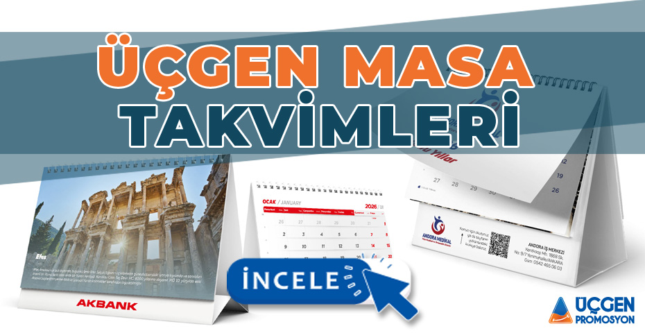 Promosyon Üçgen Masa Takvimleri