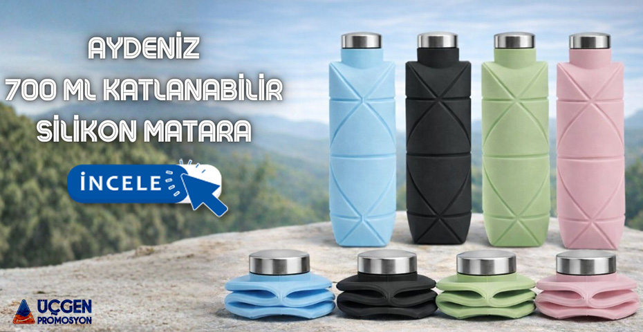Ankara Promosyon AYDENİZ 700 ML KATLANABİLİR SİLİKON MATARA