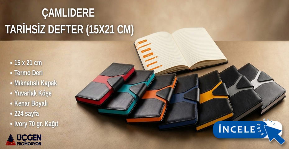 Ankara Promosyon ÇAMLIDERE TARİHSİZ DEFTER (15X21 CM)