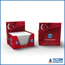 ALA-37 Kutulu Küp Bloknot Üçgen Promosyon Ürünleri