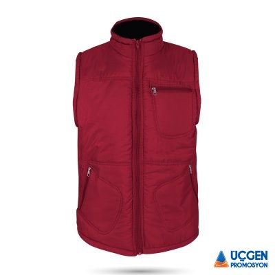 Ankara ALASKA KIRMIZI ÜÇ CEPLİ ŞİŞME YELEK M