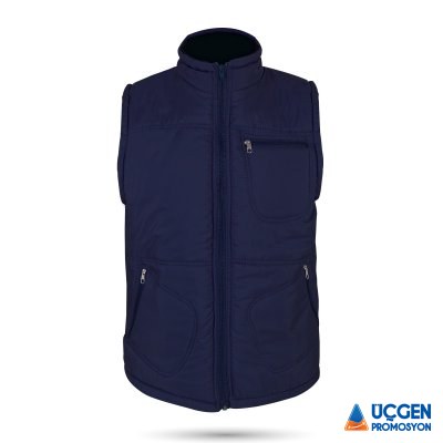 Ankara ALASKA LACİVERT ÜÇ CEPLİ ŞİŞME YELEK XL