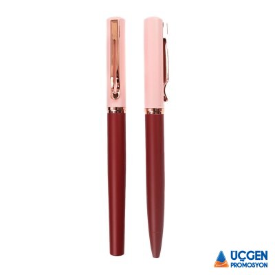 452204 ATAKUM KIRMIZI İKİLİ KALEM SETİ - 2