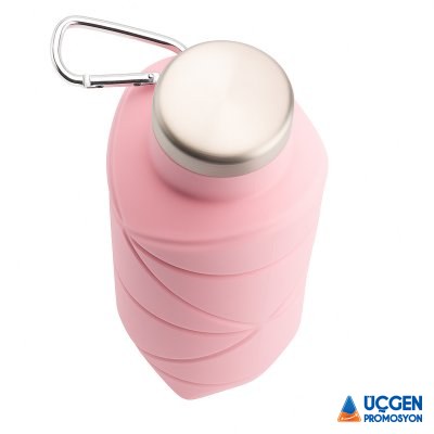 794013 AYDENİZ PEMBE 700 ML KATLANABİLİR SİLİKON MATARA - 3