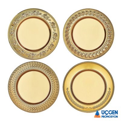 AYT-01 ALTIN YALDIZ İŞLEMELİ PLAKET TABAK - Kodgrup