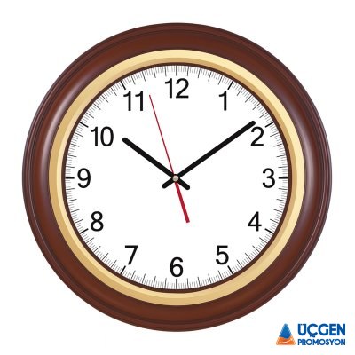 Ankara BENDİS509 SİYAH-ALTIN AHŞAP BRİSTOL KADRAN DUVAR SAATİ (400 MM)