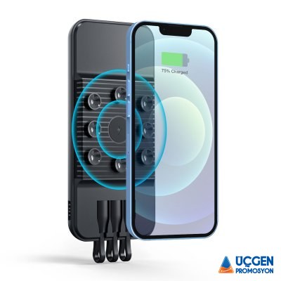 265301 ÇİRİŞ 10.000 MAH SİYAH WIRELESS STANDLI POWERBANK - 4