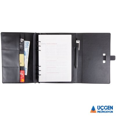 309601 DEMİRTEPE SİYAH TARİHSİZ ORGANİZER DEFTER (17x22CM) - 2