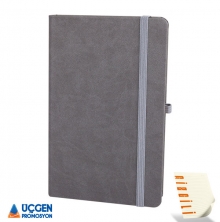 Gri DIŞKAPI Tarihsiz Defter Logo Baskılı Promosyon Defter