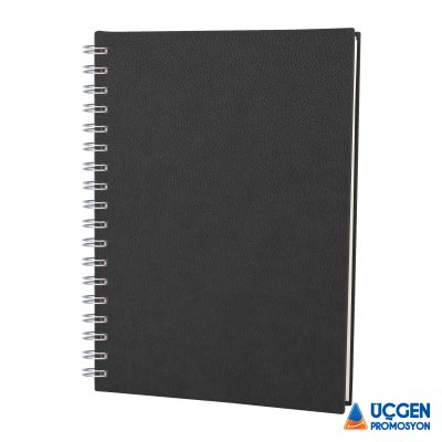 Ankara ELMADAĞ SİYAH TARİHLİ SPİRALLİ AJANDA (17X24 CM)