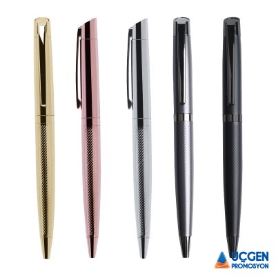 FERİZLİ SİYAH METAL TÜKENMEZ KALEM - Kodgrup