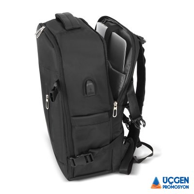404601 GEZGİN SİYAH LAPTOP BÖLMELİ SIRT ÇANTASI - 4