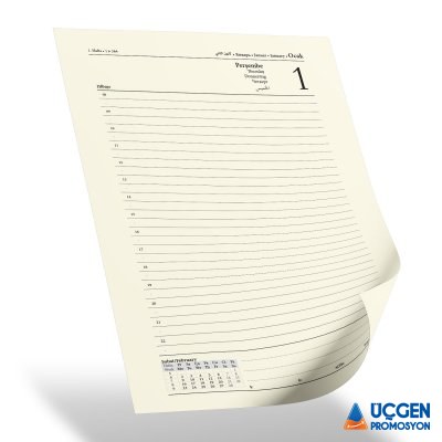 311501 GİMAT SİYAH TARİHLİ SPİRALLİ GÜNLÜK AJANDA (20X28 CM) - 2