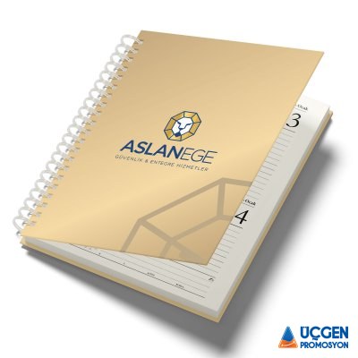 3084-17X24 GÖLBAŞI KUŞE MUKAVVA SIVAMA SPİRALLİ AJANDA (17X24 CM) - 2