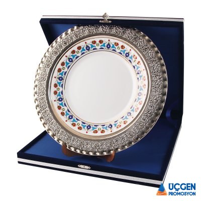 Ankara GPT-02 GÜMÜŞ İŞLEMELİ PLAKET TABAK
