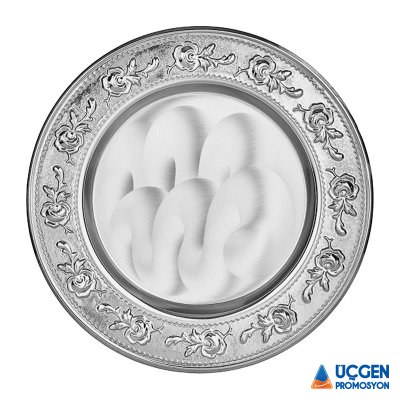 Ankara GYT-02 GÜMÜŞ YALDIZ İŞLEMELİ PLAKET TABAK