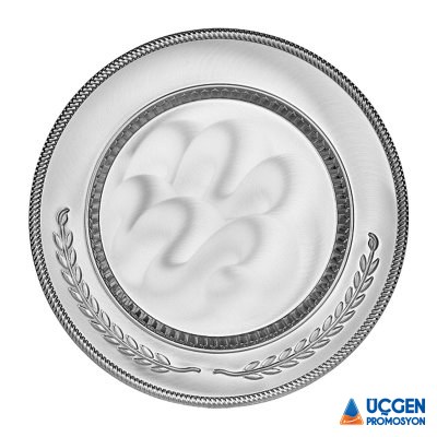Ankara GYT-03 GÜMÜŞ YALDIZ İŞLEMELİ PLAKET TABAK