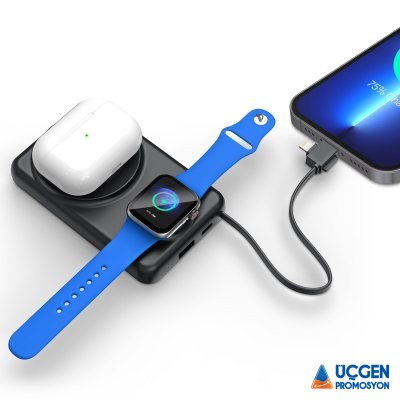225501 KAYABEYİ 10.000 MAH SİYAH MAGSAFE  ve  WIRELESS POWERBANK - 4