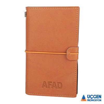 Ankara KUĞULU KAHVERENGİ TARİHSİZ DEFTER (11,5X20 CM)