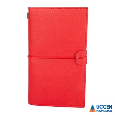 Ankara KUĞULU KIRMIZI TARİHSİZ DEFTER (11,5X20 CM)