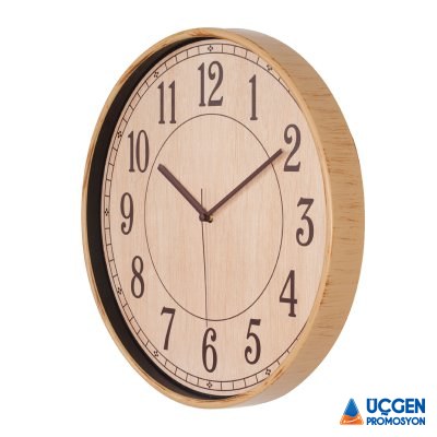 MİMAS186 AHŞAP PLASTİK KASA DUVAR SAATİ (380 MM)