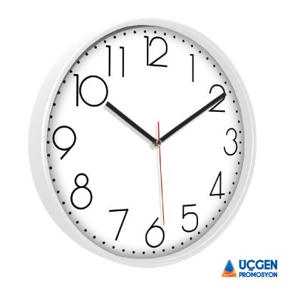 Ankara PAN164 BEYAZ PLASTİK ÇERÇEVE DUVAR SAATİ (380 MM)