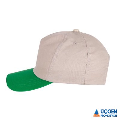 489459 PAPATYA BEJ-YEŞİL POLYESTER ŞAPKA - 3