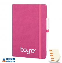 Pembe DIŞKAPI Tarihsiz Defter Logo Baskılı Promosyon Defter