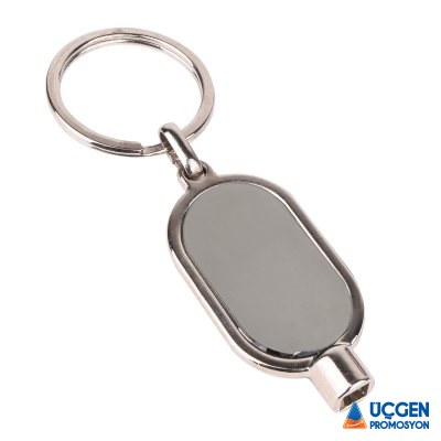 336420 PETEK GÜMÜŞ ÇİFT YÖN PURJÖRLÜ METAL ANAHTARLIK - 2