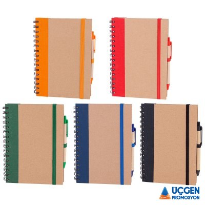 PURSAKLAR KIRMIZI SPİRALLİ TARİHSİZ DEFTER (15X21 CM) - Kodgrup
