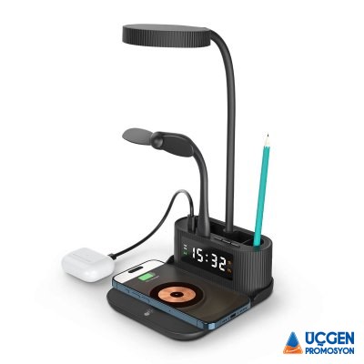 Ankara ŞAFAK SİYAH MASAÜSTÜ KABLOSUZ ŞARJ STANDI