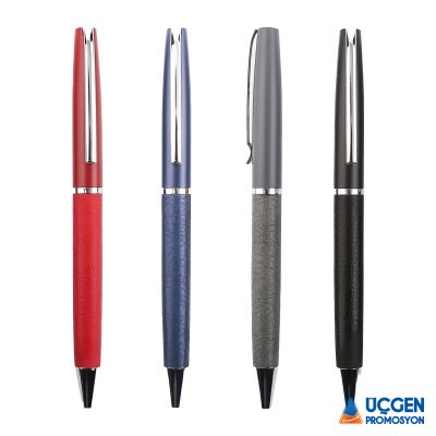 SALİHLİ SİYAH METAL DERİLİ TÜKENMEZ KALEM - Kodgrup