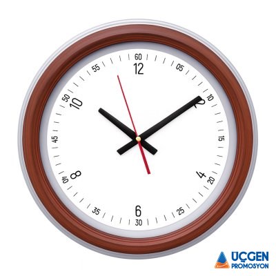 Ankara SEDNA526 AHŞAP-BEYAZ BRİSTOL KADRAN DUVAR SAATİ (480 MM)