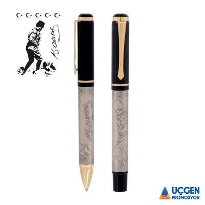 4150AT SİLOPİ ATATÜRK KABARTMALI İKİLİ KALEM SETİ - 2