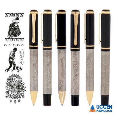 SİLOPİ ATATÜRK KABARTMALI İKİLİ KALEM SETİ - Kodgrup