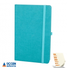 Turkuaz DIŞKAPI Tarihsiz Defter Logo Baskılı Promosyon Defter