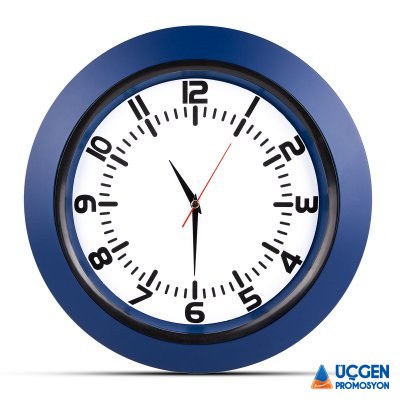 Ankara UMAY LACİVERT PLASTİK KASA DUVAR SAATİ (350 MM)
