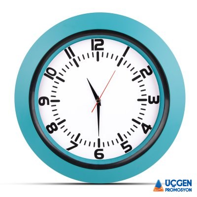 Ankara UMAY TURKUAZ PLASTİK KASA DUVAR SAATİ (350 MM)